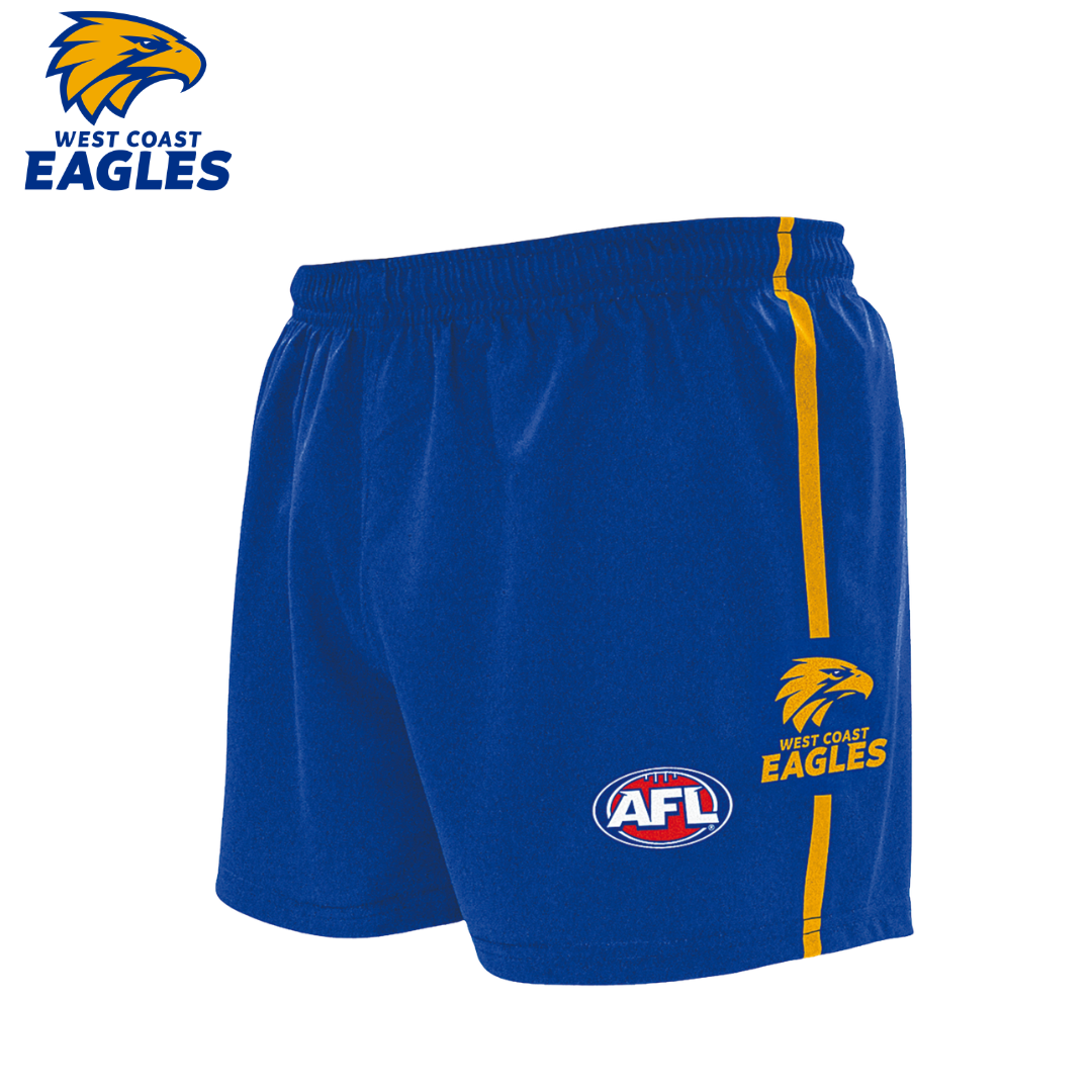 AFL Junior Replica Home Shorts - West Coast Eagles