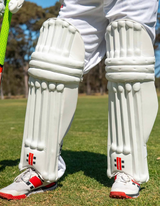 Gray Nicolls Silver Cricket Batting Leg Guards - 26/27