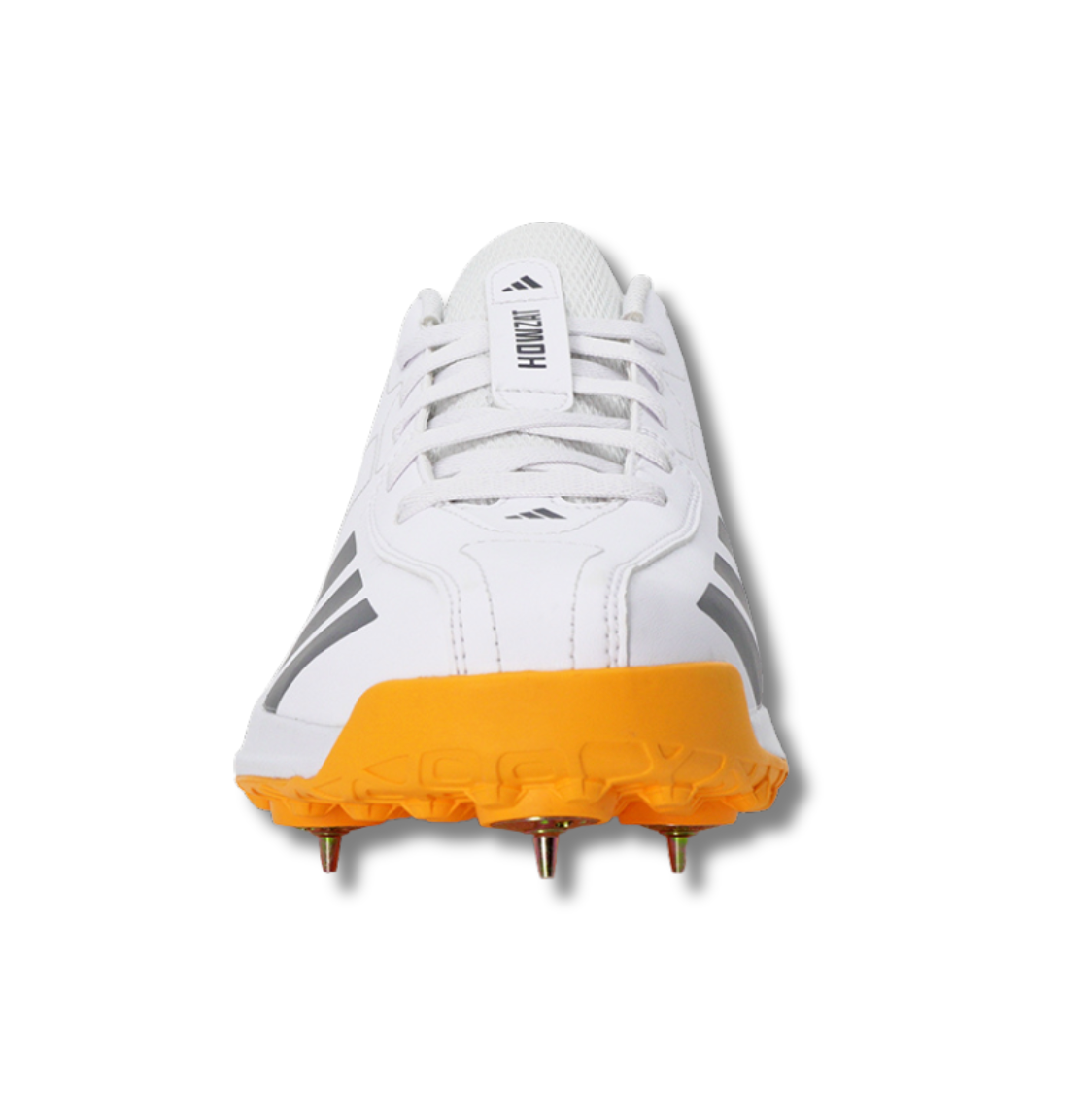 Adidas Howzat Steel Spike Cricket Shoes – Cloud White / Aurora Onix / Lucid Tangerine - 26/27