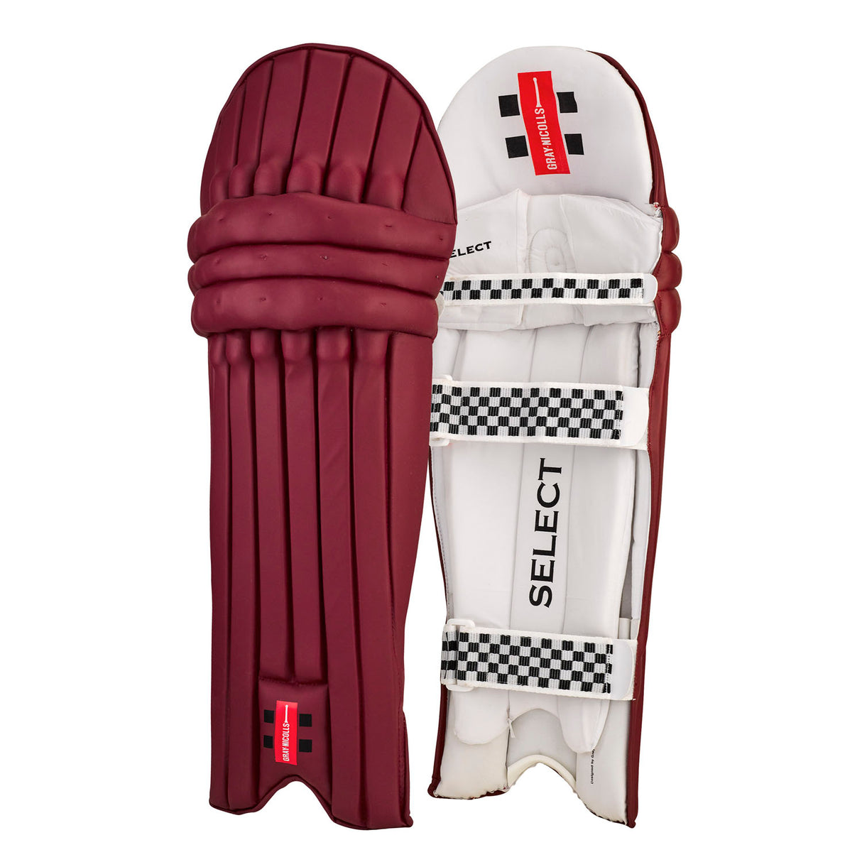 Gray Nicolls Select Cricket Batting Leg Guards - Red - Ambi - Adult - 26/27
