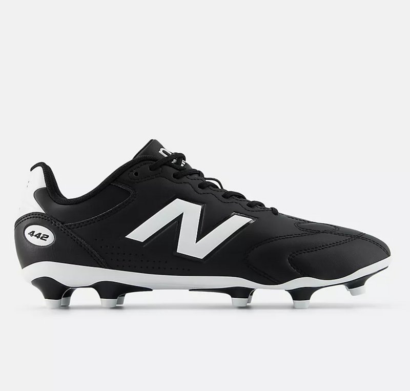 New Balance 442 Team FG V3 Men’s Football Shoes - Black with white - D Width