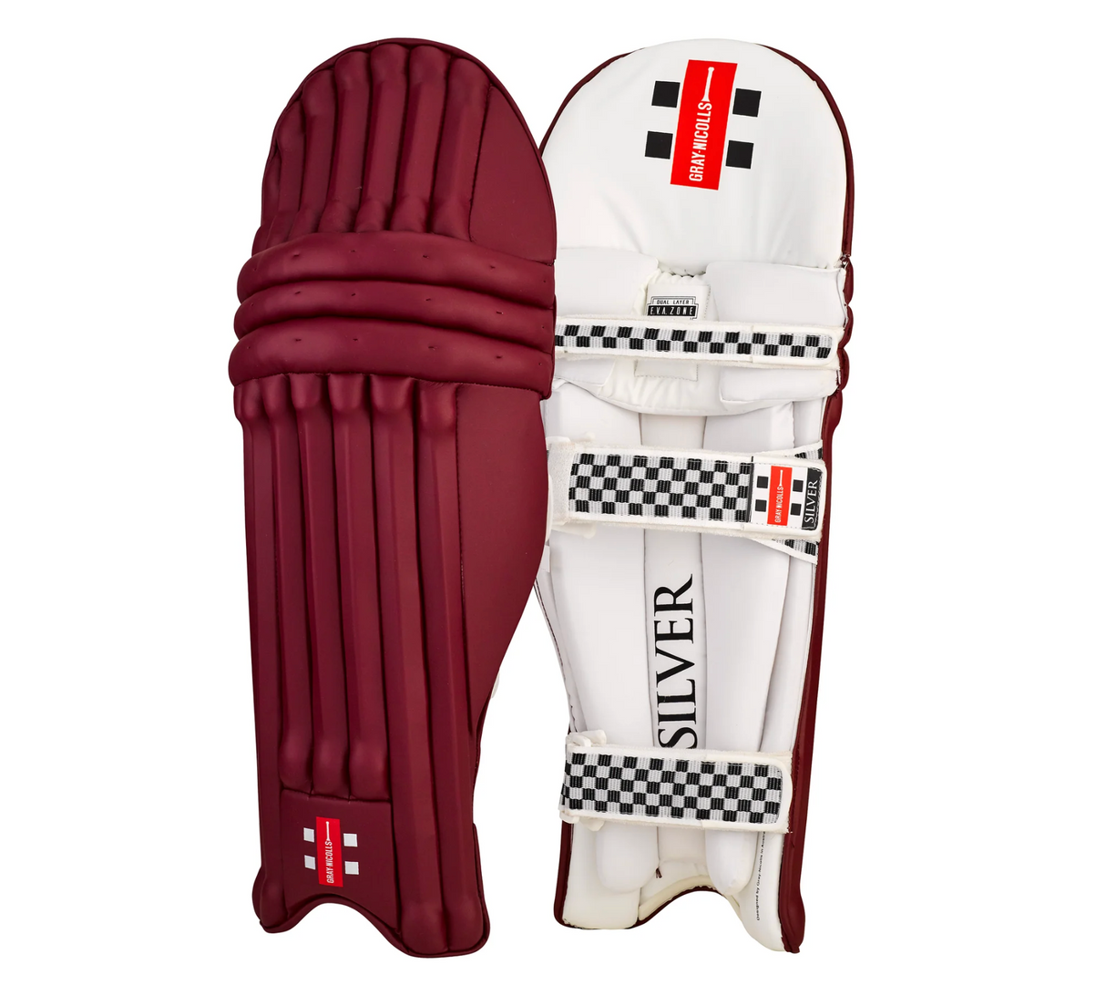 Gray Nicolls Silver Cricket Batting Leg Guards - Coloured - ARH - 26/27