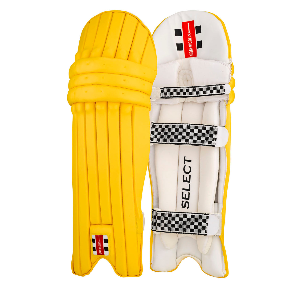 Gray Nicolls Select Cricket Batting Leg Guards - Yellow - Ambi - Adult - 26/27