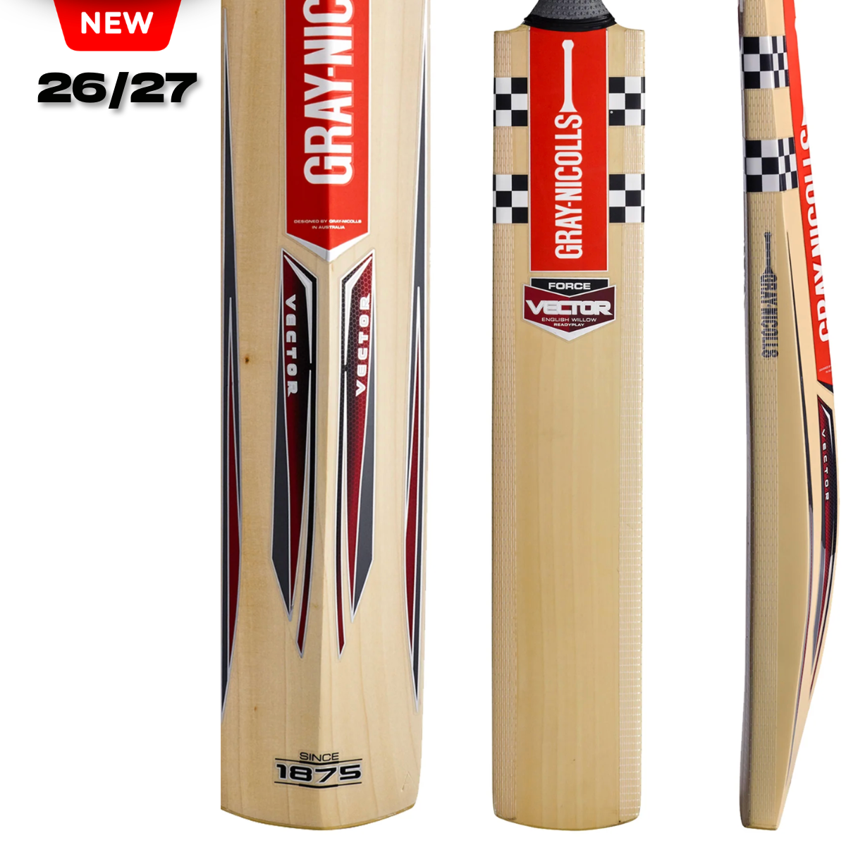 Gray Nicolls Vector Force English Willow Cricket Bat – PlayNow – Junior - 26/27