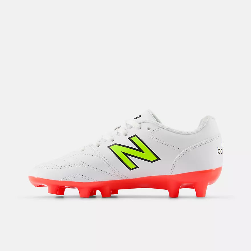 New Balance Kids 442 V2 Academy FG (Little Kid/Big Kid) - White/Energy Red/Hi-Lite