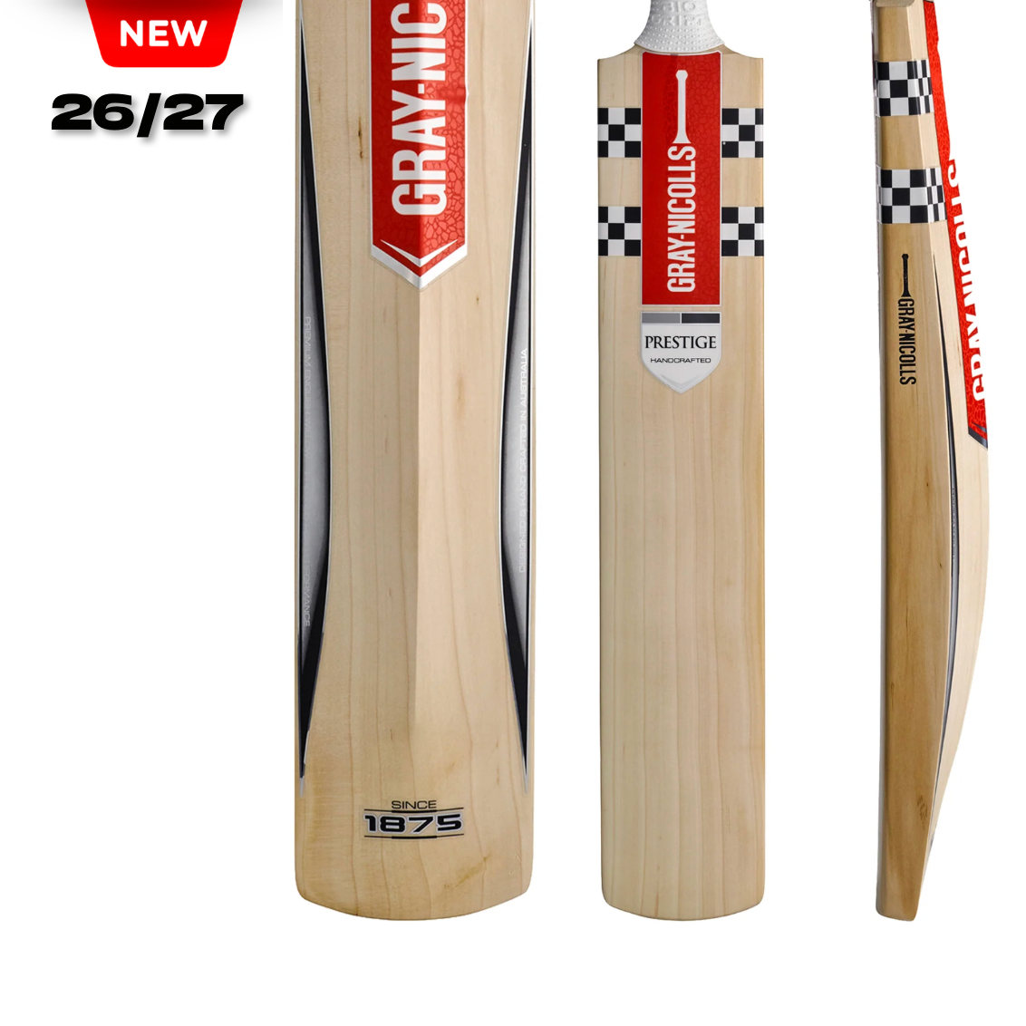Gray Nicolls Prestige English Willow Cricket Bat - Small Adult - 26/27