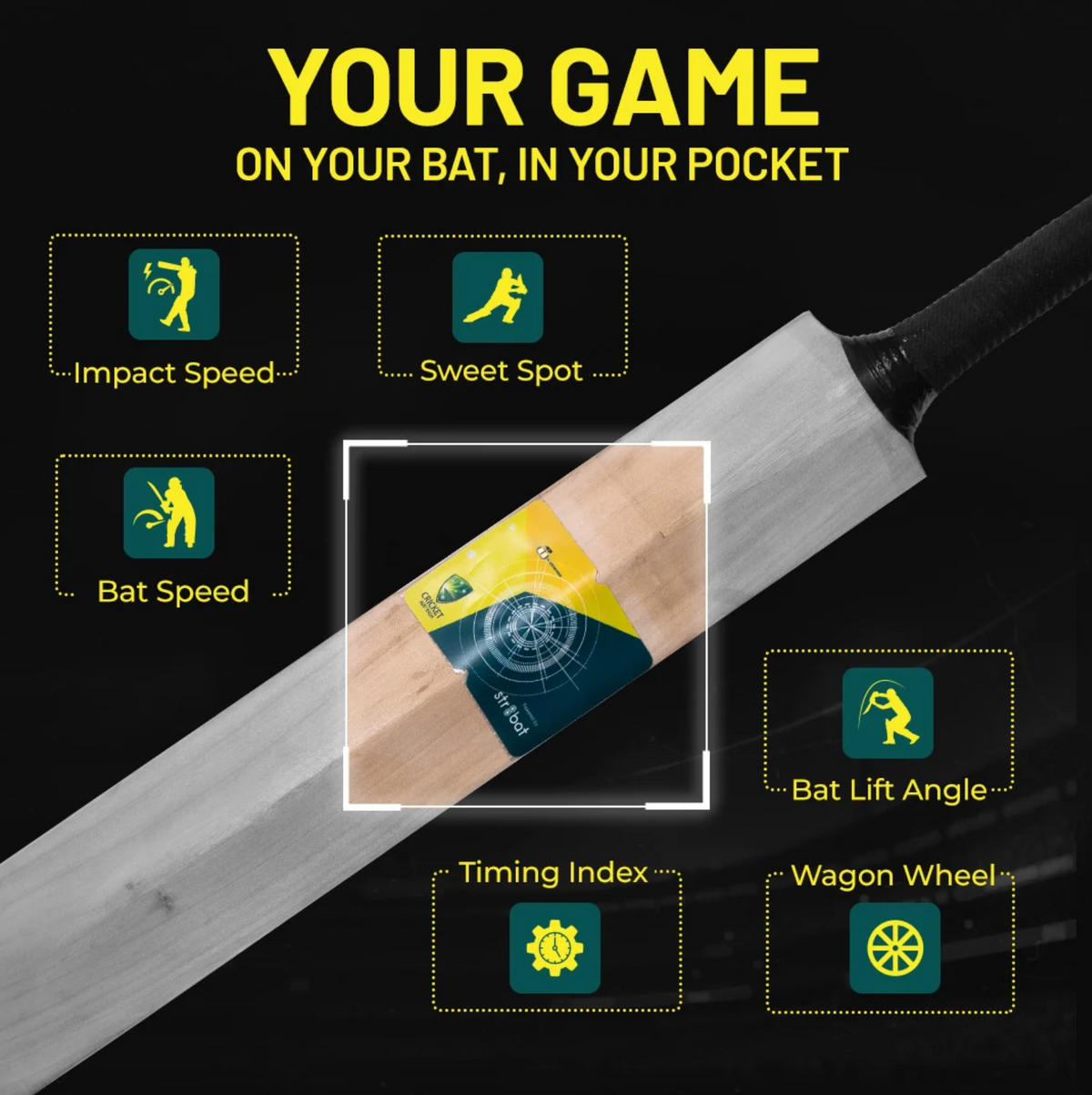 STR8BAT Pro Cricket Bat Smart Sticker V2.0 – Cricket Australia