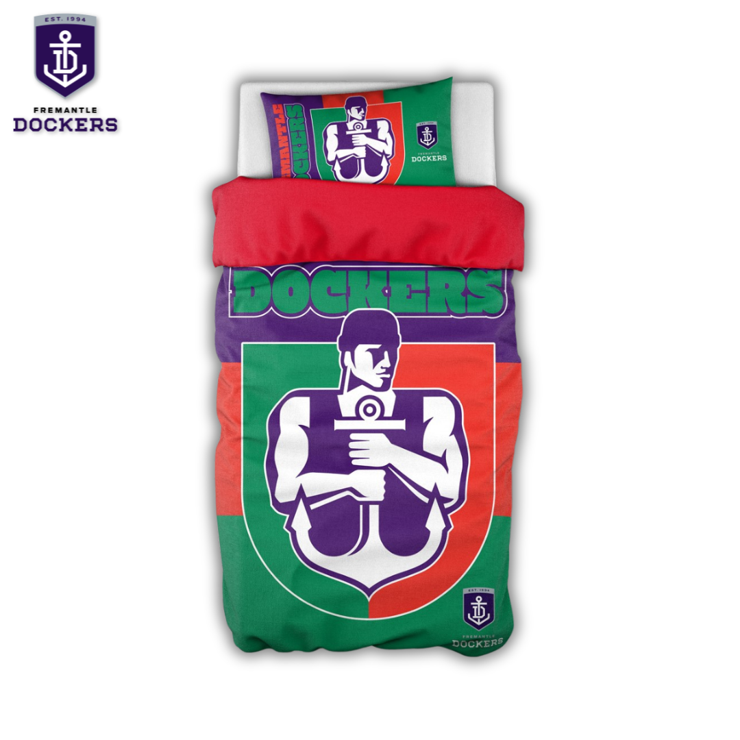 Fremantle Dockers Single Quilt Cover Set – Official AFL Merchandise