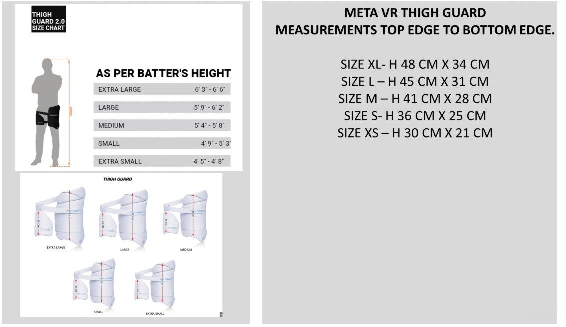 Shrey Meta VR Cricket Thigh Guard - 26/27
