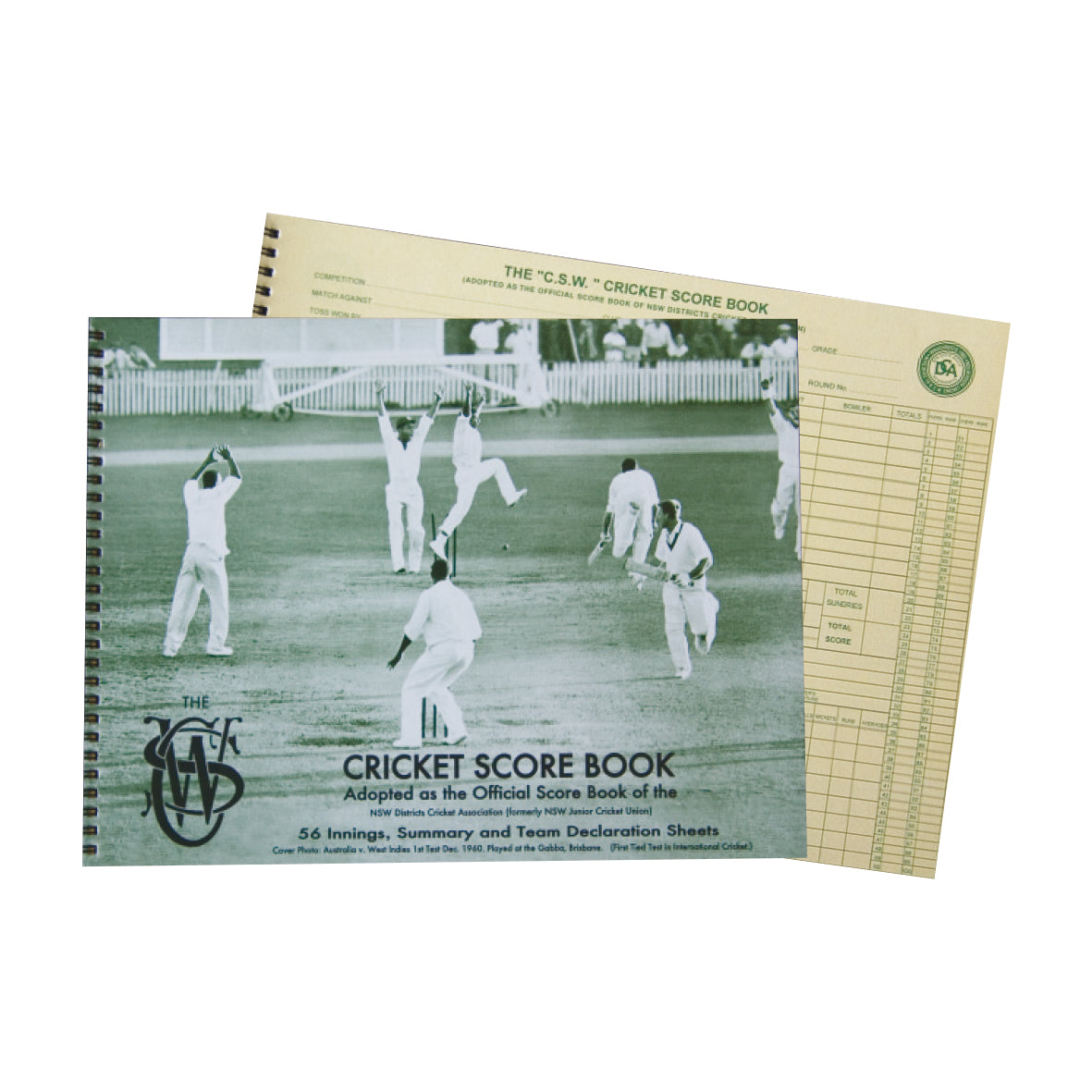 CSW Cricket Score Book Spiral