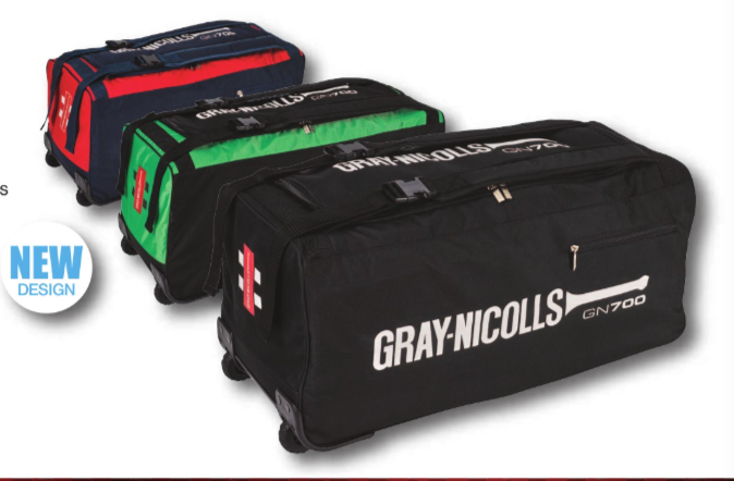 Gray Nicolls GN 700 Wheel Cricket Bag - Black/Green - 26/27