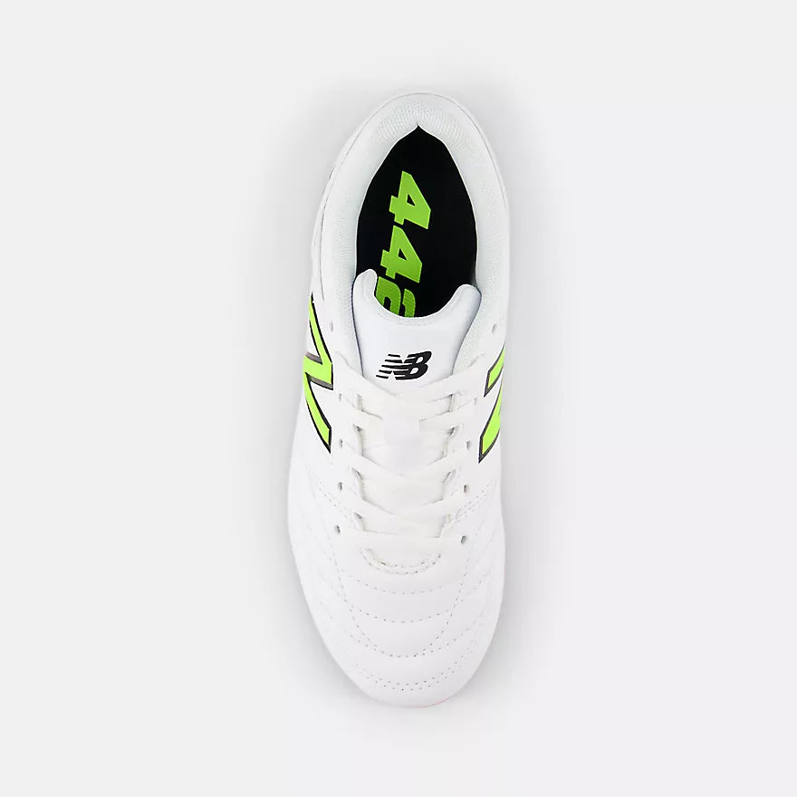New Balance Kids 442 V2 Academy FG (Little Kid/Big Kid) - White/Energy Red/Hi-Lite